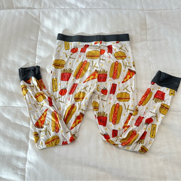 Little sleepies bamboo cotton Fast Food Print Pajamas size 5/6 - Picture 5 of 5